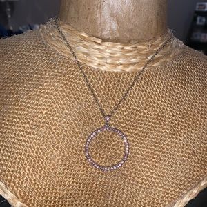 Pink rhinestone necklace